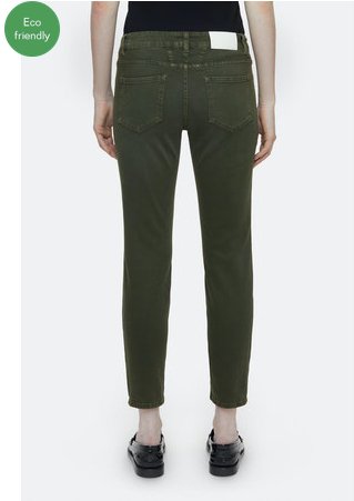 Baker Mid Rise Crop Jean - Green Weed - The Collective Park City