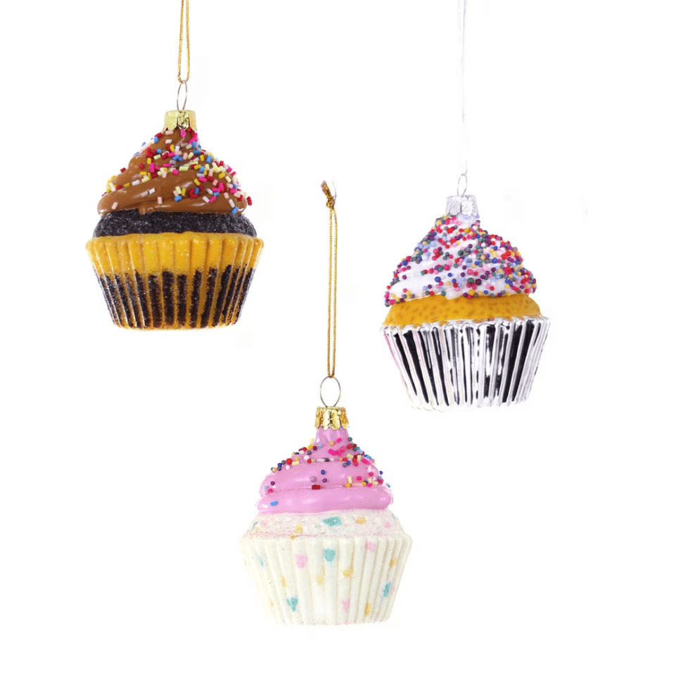 Bakery Cupcakes Ornaments - Set of 3 - The Collective Park City