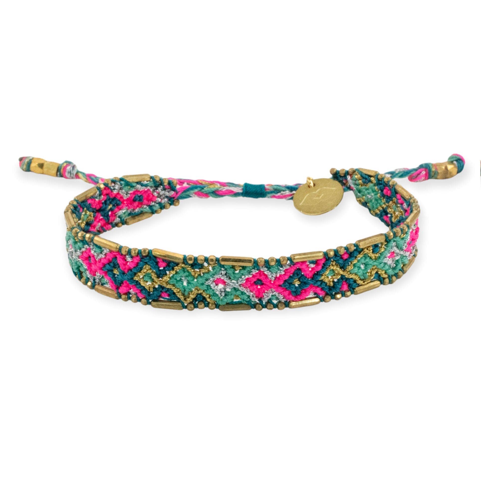 Bali Metallic Friendship Bracelet - Aqua Starfish - The Collective Park City