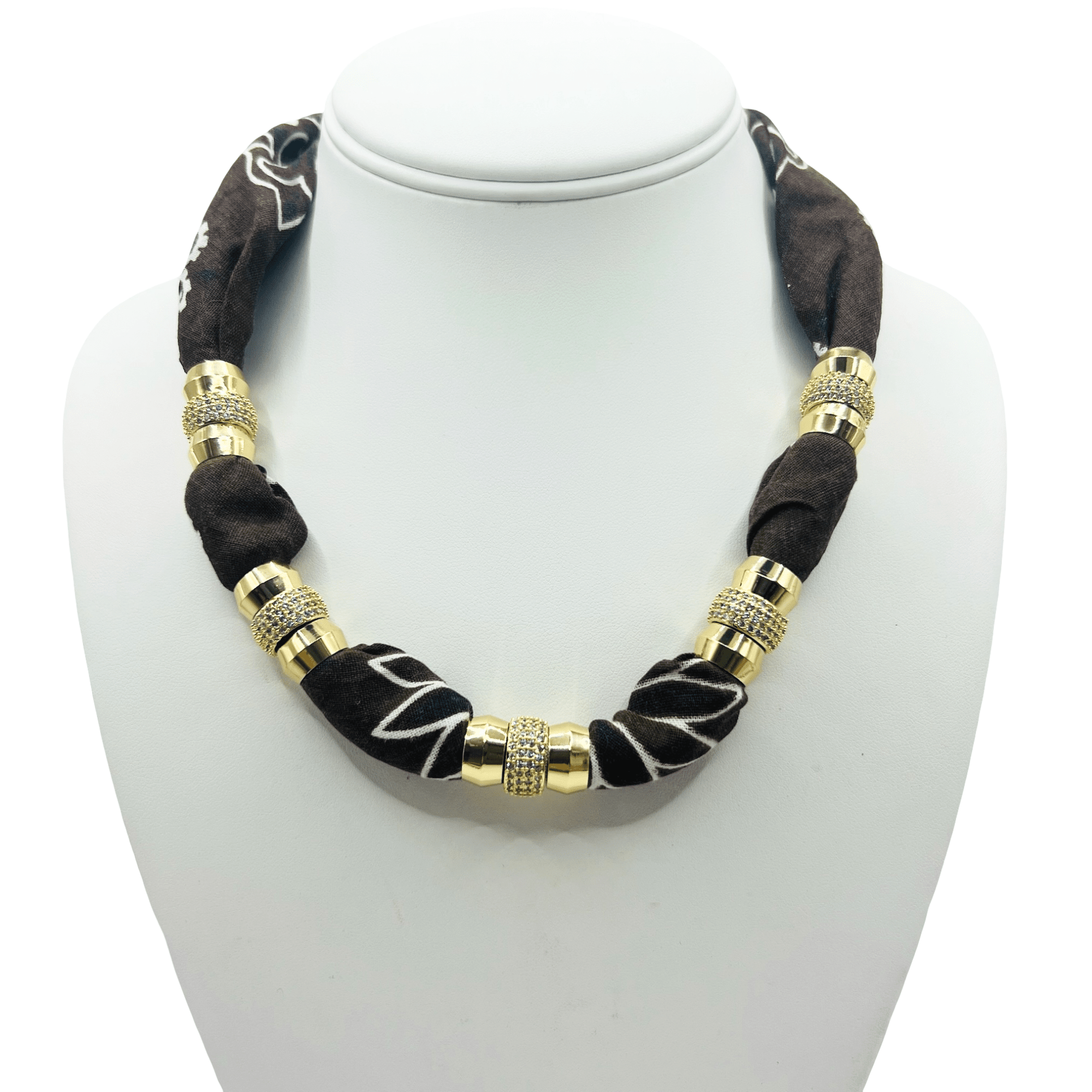 Bandana Necklace - Brown - The Collective Park City