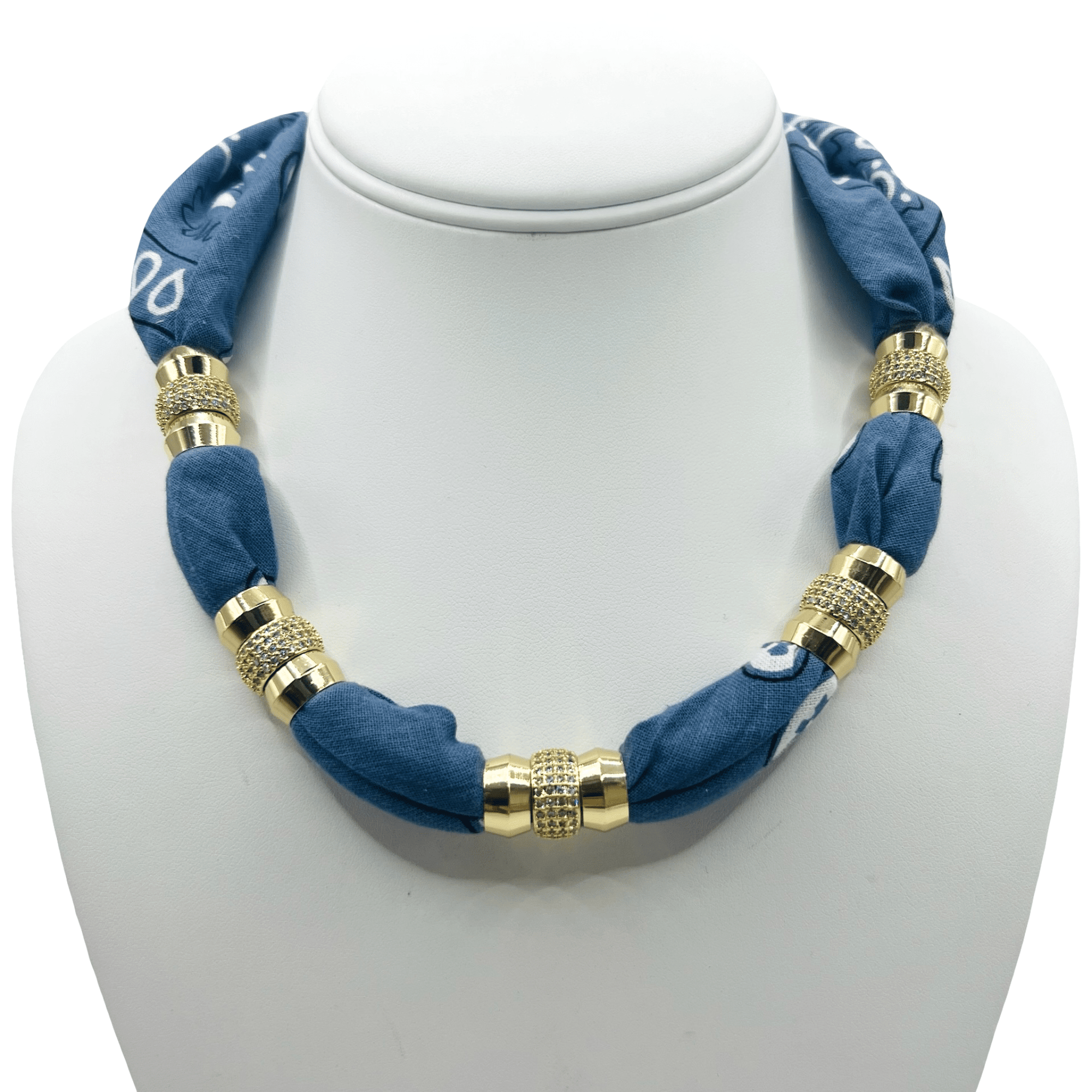 Bandana Necklace - Denim - The Collective Park City