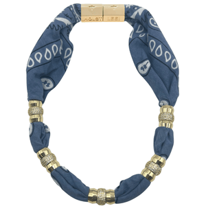 Bandana Necklace - Denim - The Collective Park City