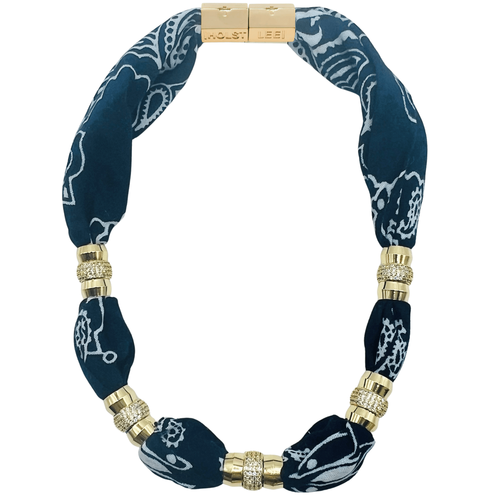 Bandana Necklace - Navy - The Collective Park City