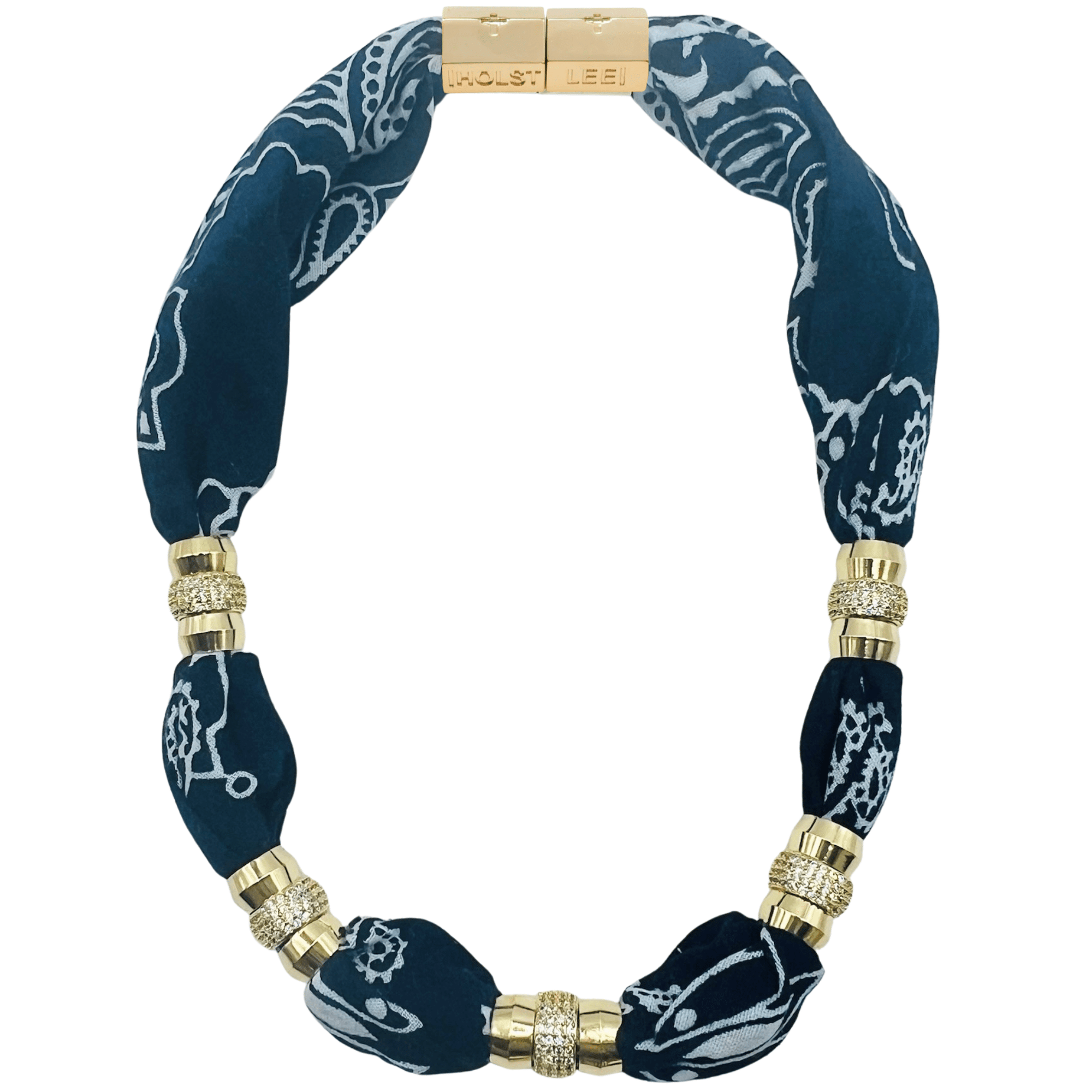 Bandana Necklace - Navy - The Collective Park City