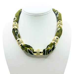 Bandana Necklace - Olive - The Collective Park City