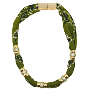 Bandana Necklace - Olive - The Collective Park City