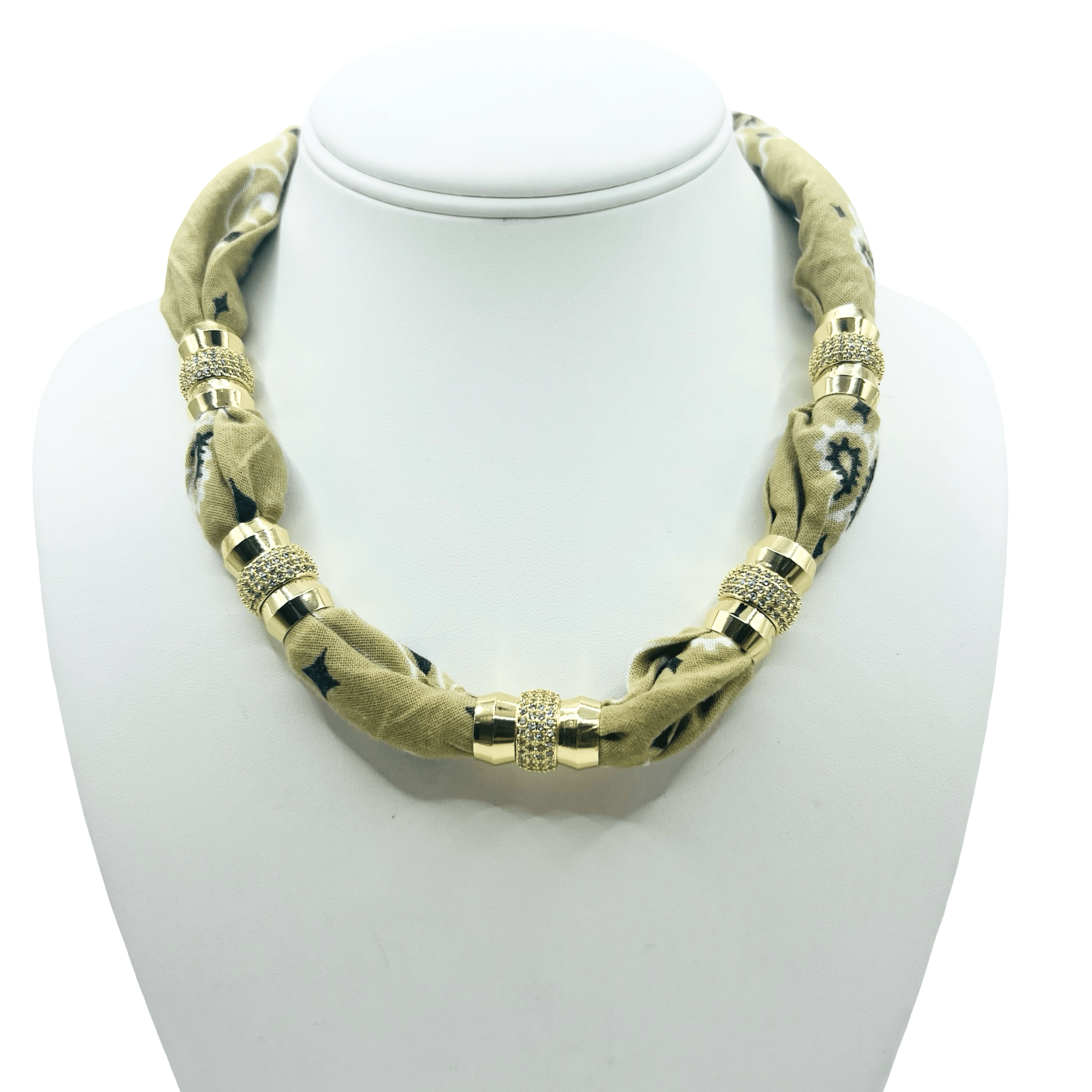 Bandana Necklace - Tan - The Collective Park City