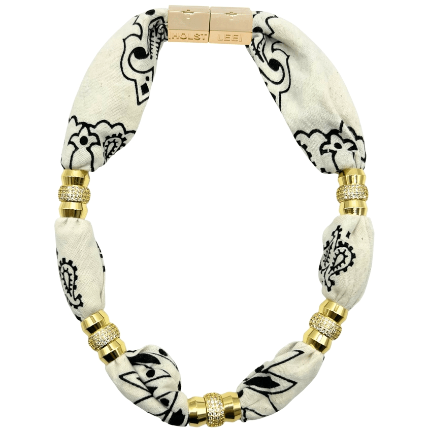 Bandana Necklace - White - The Collective Park City