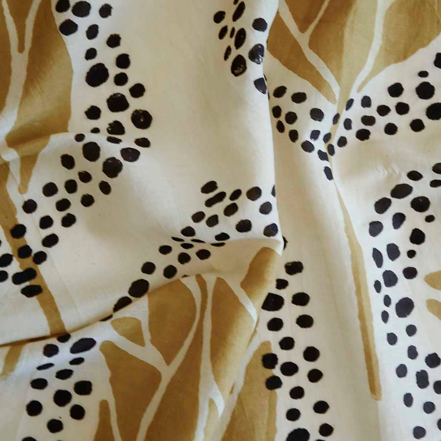 Bandana Scarf Block print cotton - Golden Gal - The Collective Park City