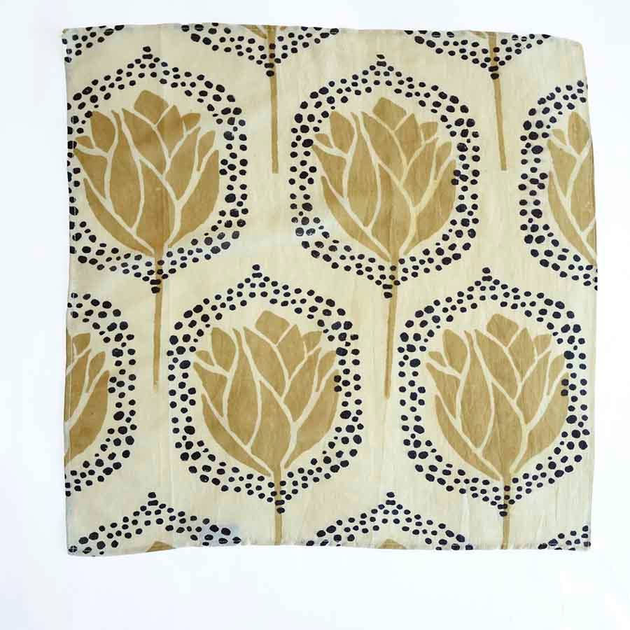 Bandana Scarf Block print cotton - Golden Gal - The Collective Park City