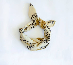 Bandana Scarf Block print cotton - Golden Gal - The Collective Park City
