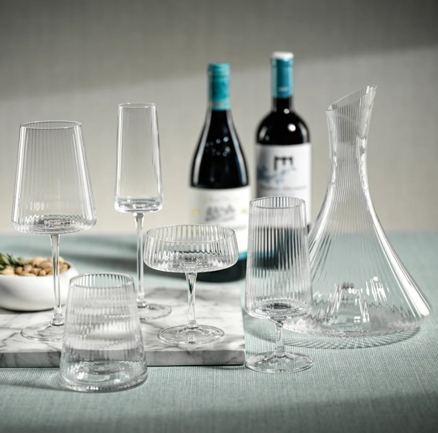 Bandol Fluted Textured Wine Glass - The Collective Park City