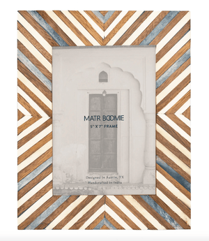 Banka Mundi Carved Bone and Wood Picture Frame - 5 x 7 - The Collective Park City