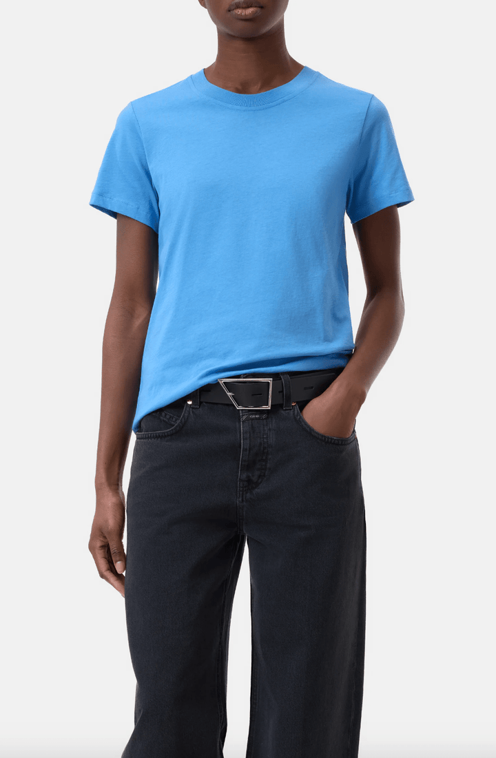 Basic Cotton T-Shirt - Blue - The Collective Park City