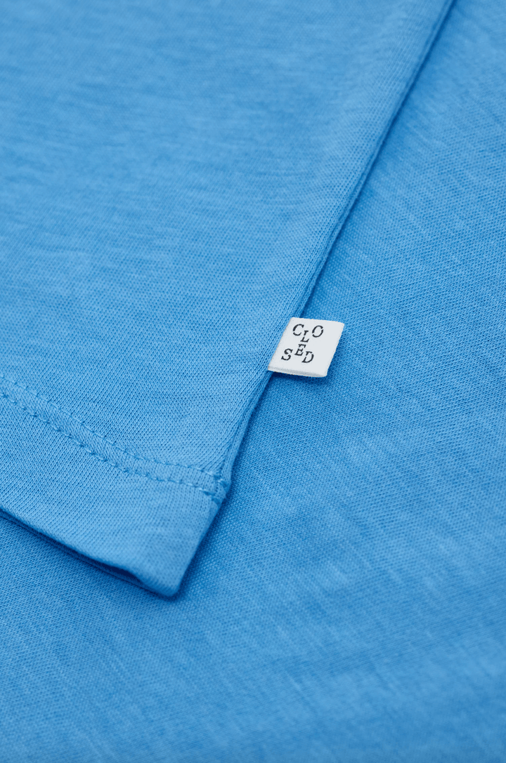 Basic Cotton T-Shirt - Blue - The Collective Park City