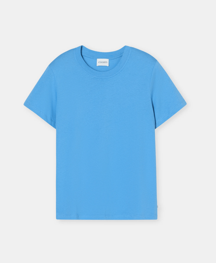 Basic Cotton T-Shirt - Blue - The Collective Park City