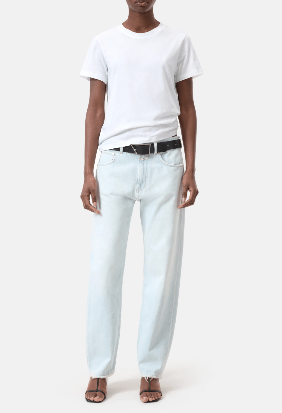 Basic Cotton T-Shirt - White - The Collective Park City