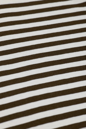 Basic Long Sleeve Tee - Marsh Green Striped - The Collective Park City