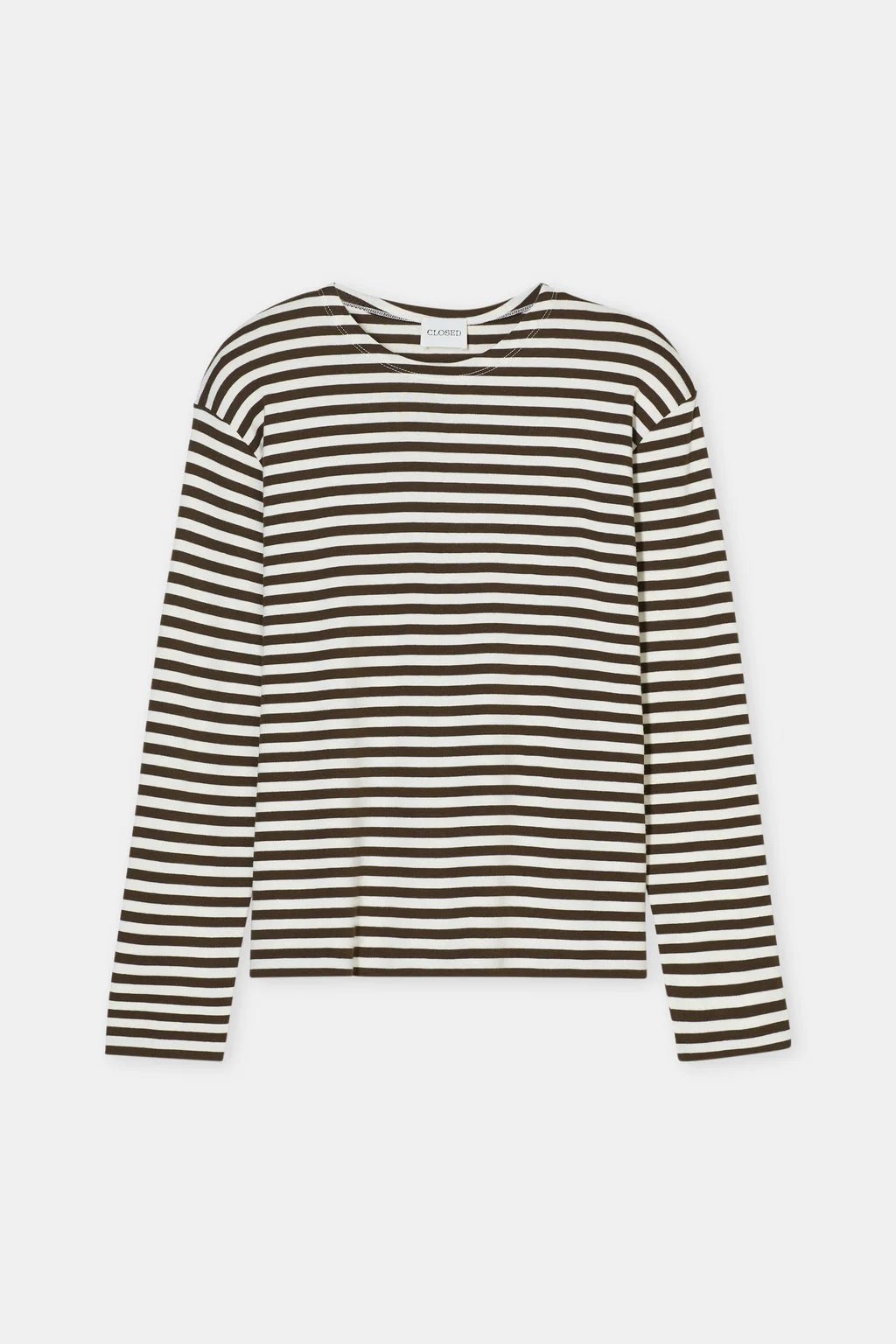 Basic Long Sleeve Tee - Marsh Green Striped - The Collective Park City