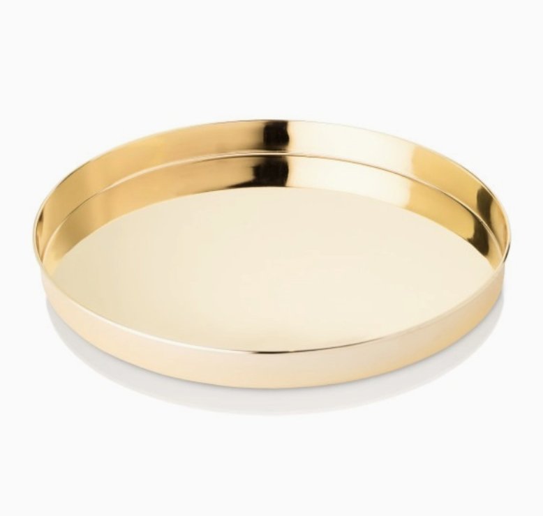 Belmont Polished Gold - Plated Serving Tray - The Collective Park City