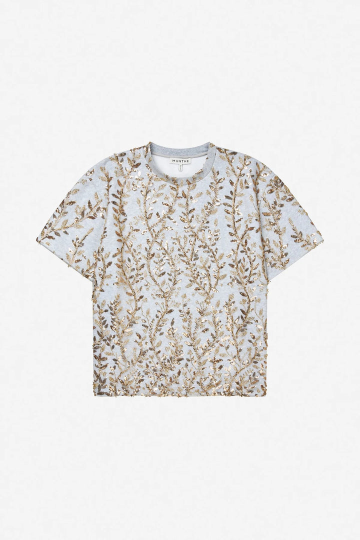 Berfin Gold Embroidered T-Shirt - The Collective Park City