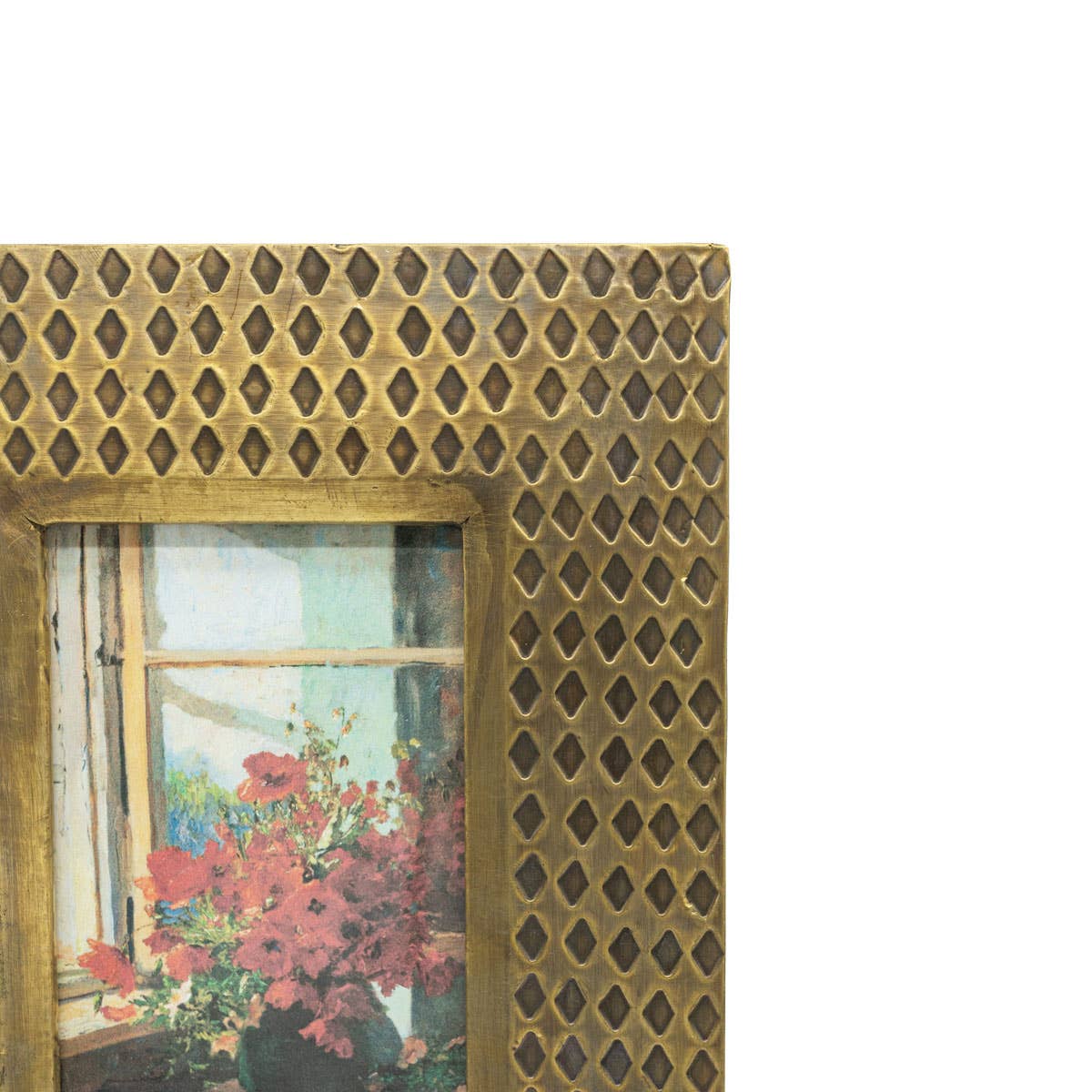Berlin Hammered Brass Diamond Photo Frame - 4X6 - The Collective Park City