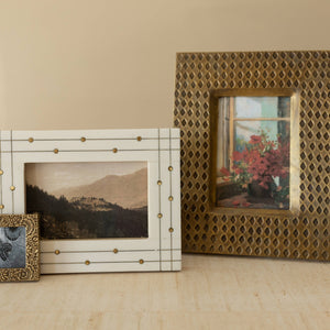 Berlin Hammered Brass Diamond Photo Frame - 4X6 - The Collective Park City