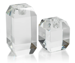 Beveled Cubic Crystal Taper Holder - Tall - The Collective Park City