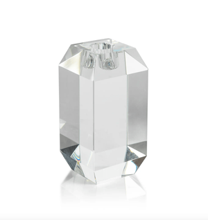 Beveled Cubic Crystal Taper Holder - Tall - The Collective Park City