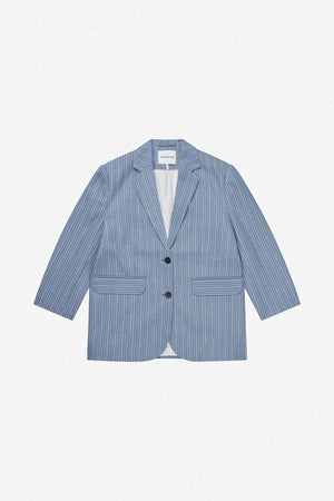 Bharat Pinstripe Blazer - The Collective Park City