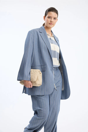 Bharat Pinstripe Blazer - The Collective Park City