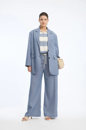 Bharat Pinstripe Blazer - The Collective Park City