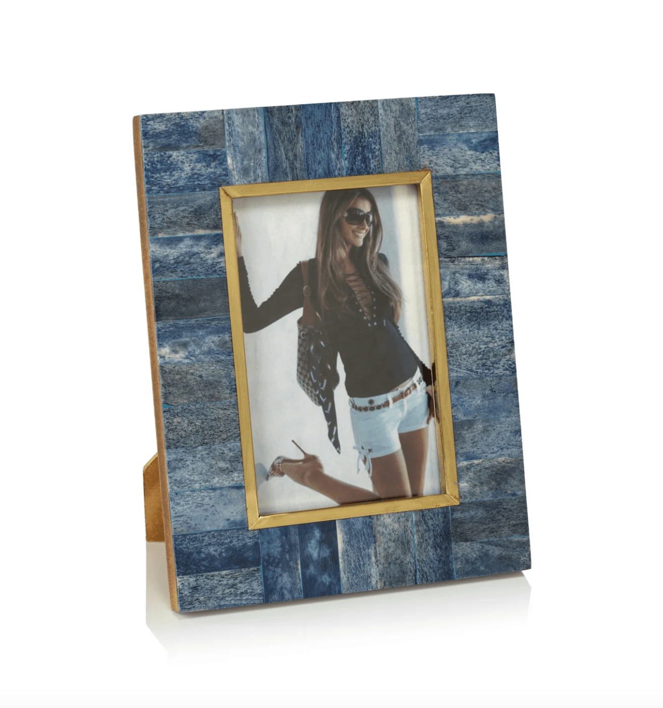 Biarritz Blue/Bone Picture Frame - 5x7 - The Collective Park City