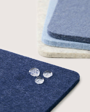 Bierfilzl Merino Wool Square Coaster Multi 4 pk Social Hour - The Collective Park City