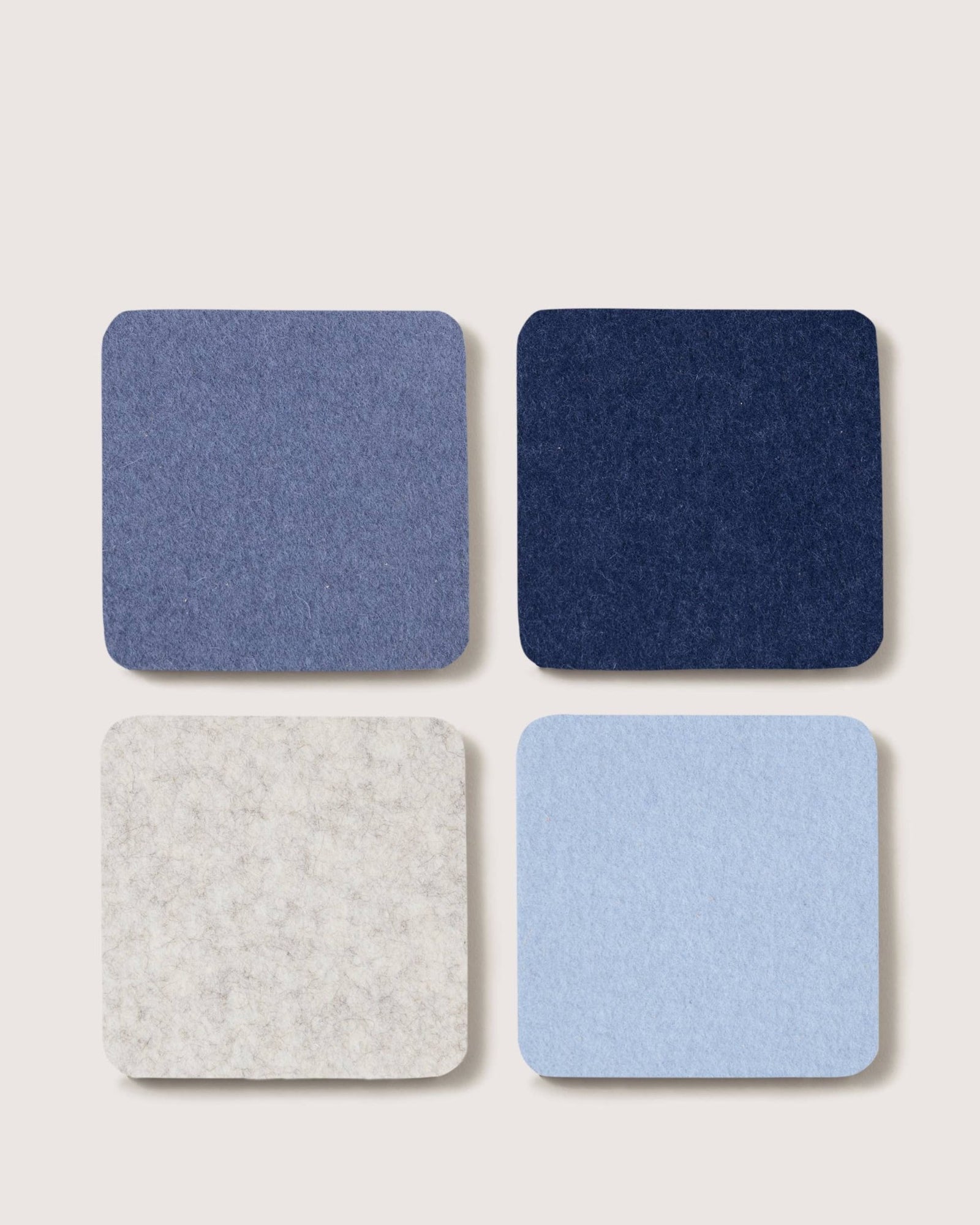 Bierfilzl Merino Wool Square Coaster Multi 4 pk Social Hour - The Collective Park City