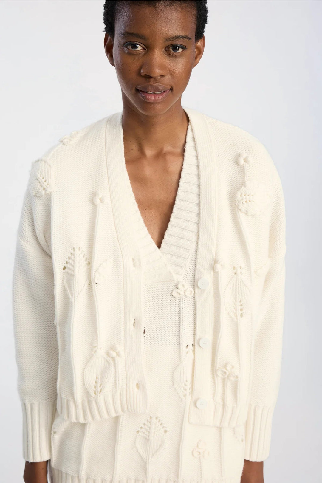 Biora Knit Cardigan - Ivory - The Collective Park City