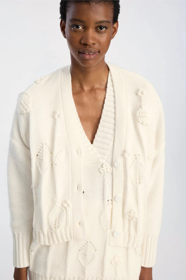 Biora Knit Cardigan - Ivory - The Collective Park City