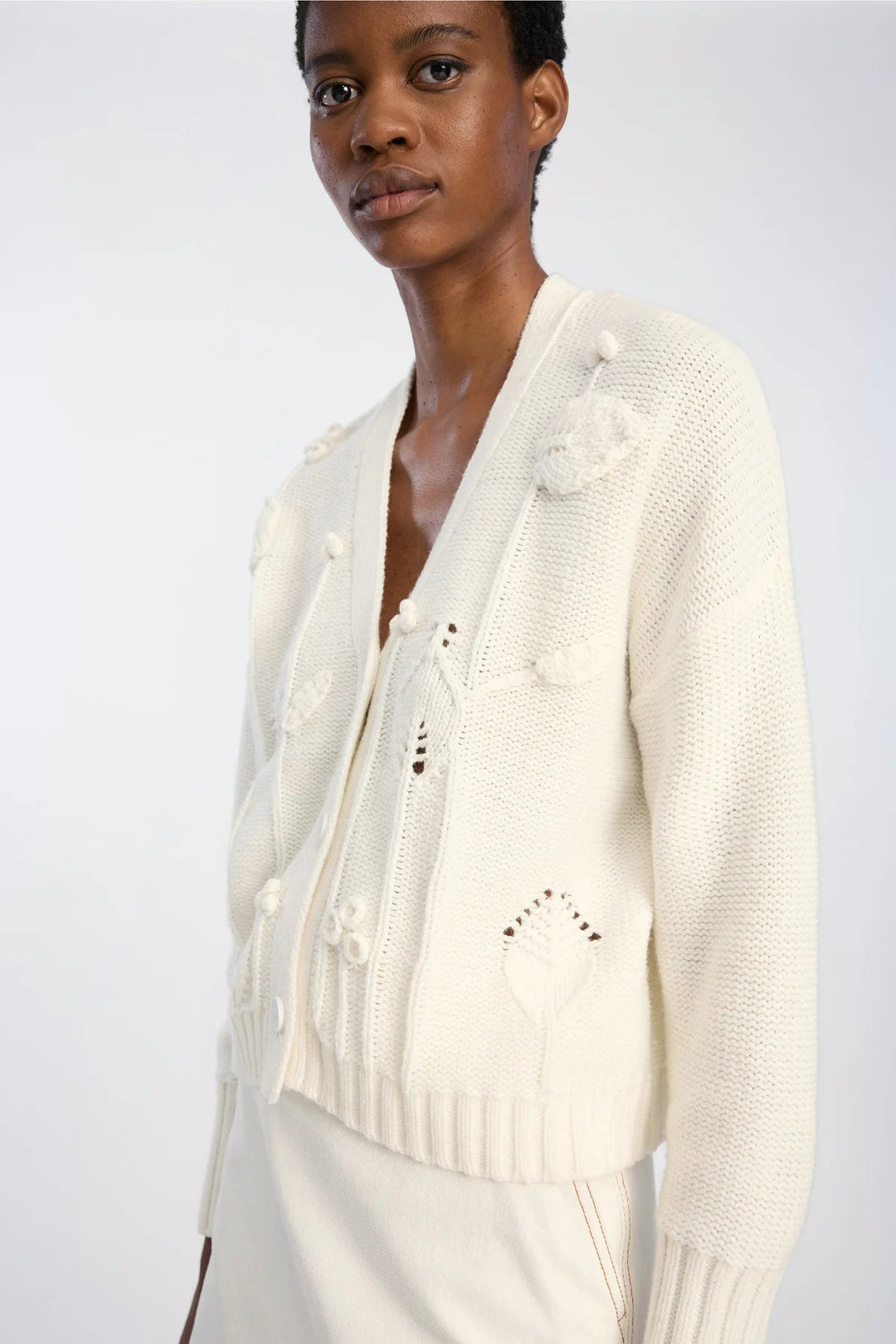 Biora Knit Cardigan - Ivory - The Collective Park City