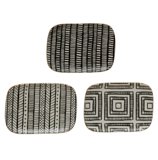 Black and White Graphic Stoneware Plate - The Collective Park City