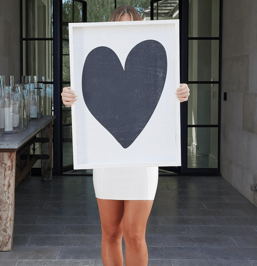 Black Heart Wall Art - 20x27 - The Collective Park City