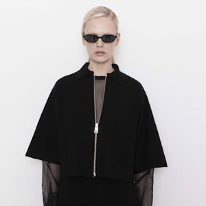 Black Knit, Zippered Cardigan - The Collective Park City