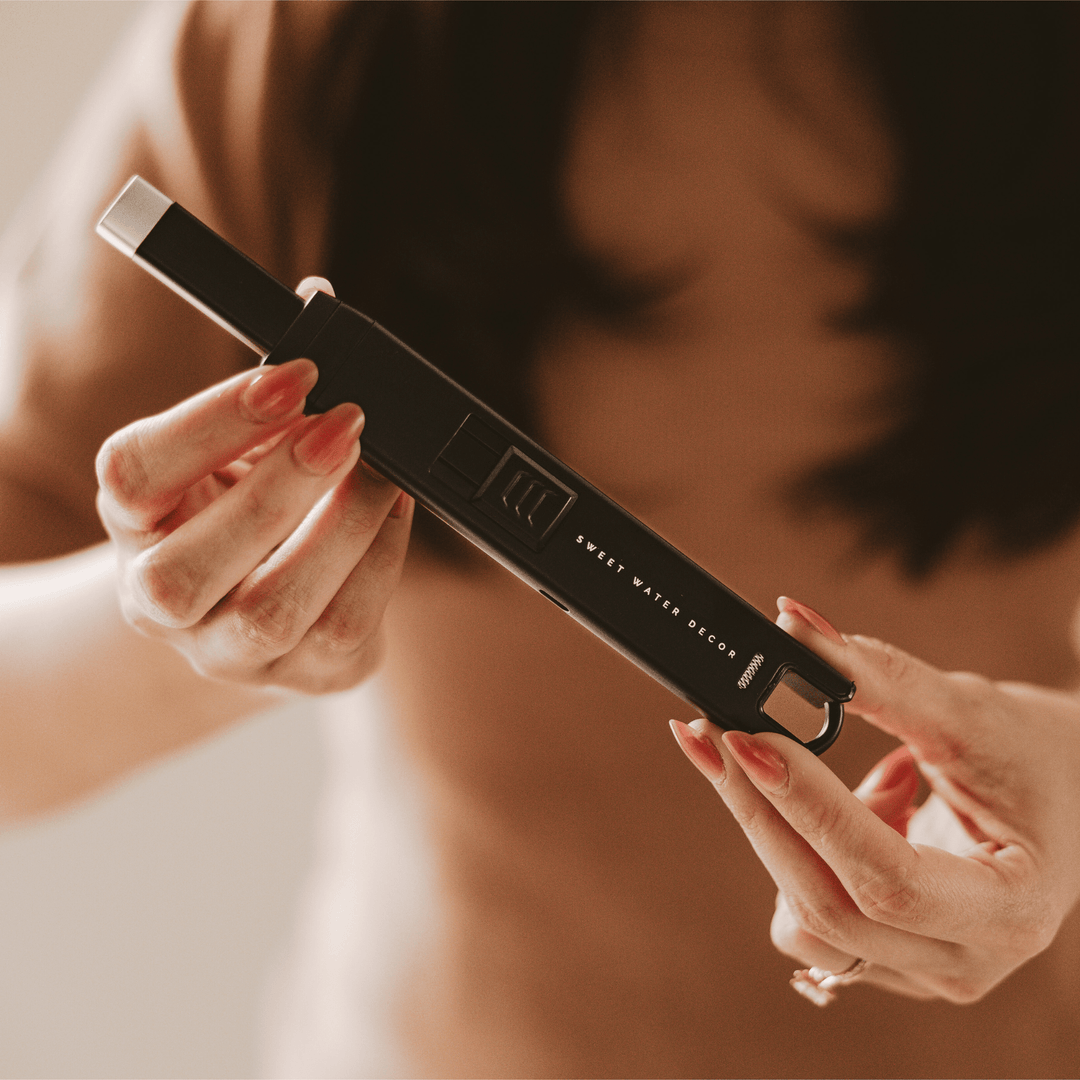 Black Large Rechargeable Electric Lighter - Home Decor - The Collective Park City
