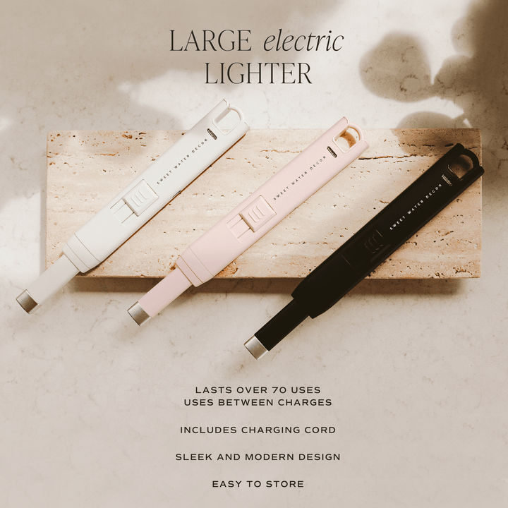 Black Large Rechargeable Electric Lighter - Home Decor - The Collective Park City