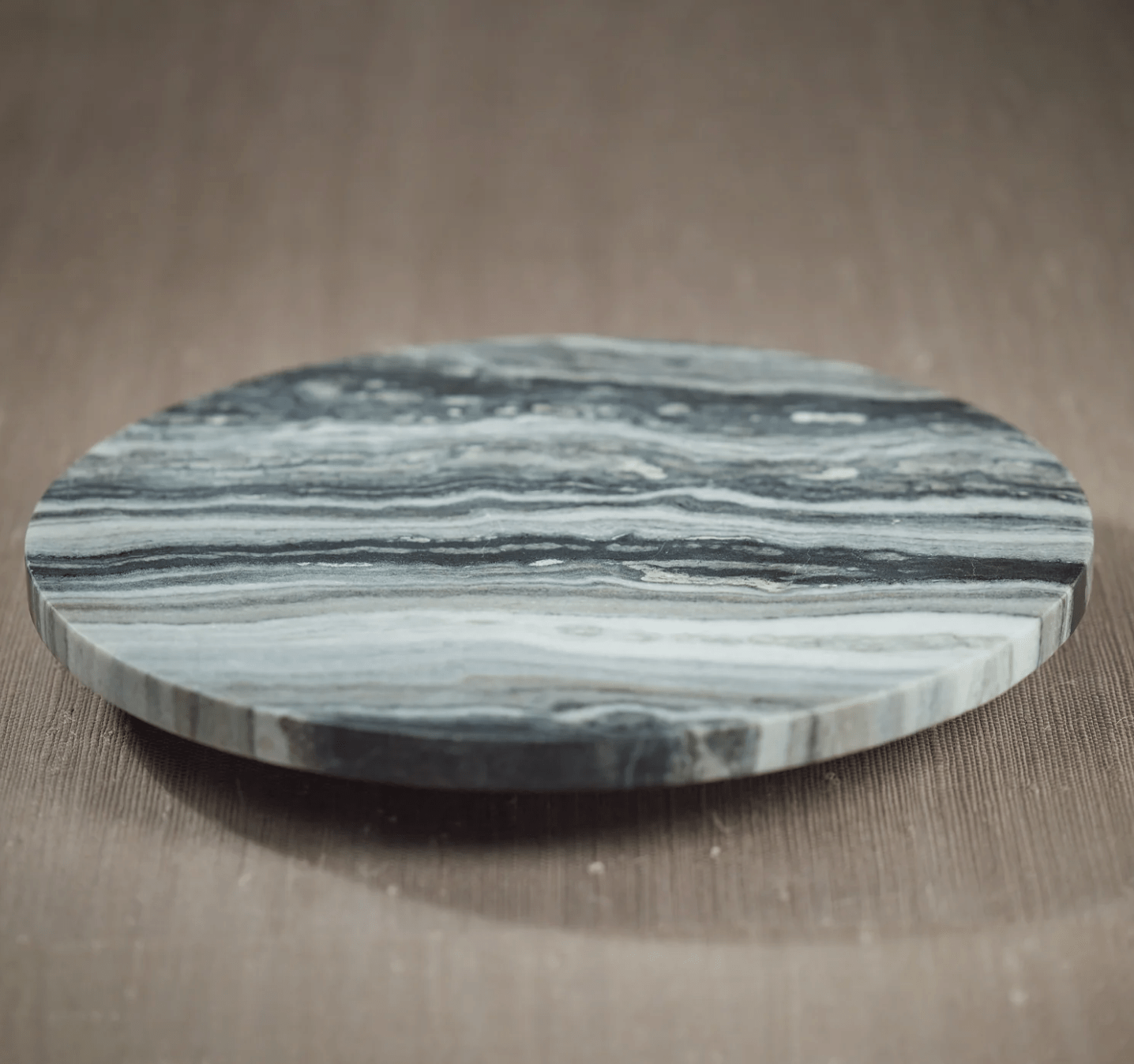 Black Marble Lazy Susan Circle Tray - The Collective Park City