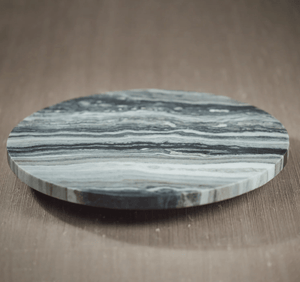 Black Marble Lazy Susan Circle Tray - The Collective Park City