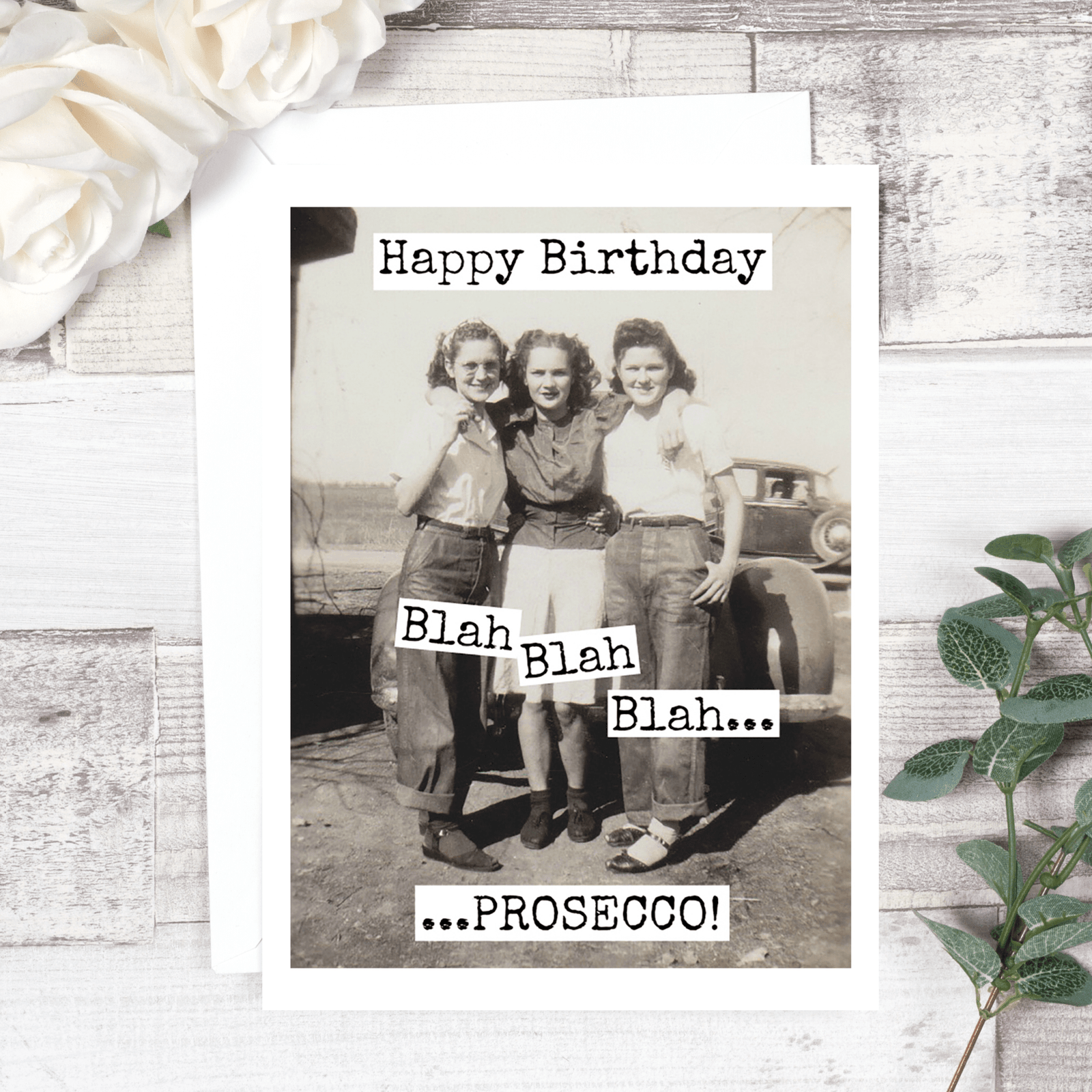 Blah Blah Blah Prosecco! Birthday Card - The Collective Park City
