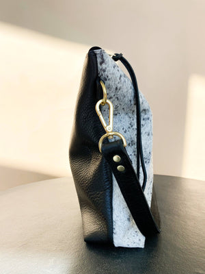 BLAKE Hair on Hide Leather Shoulder Bag - The Collective Park City