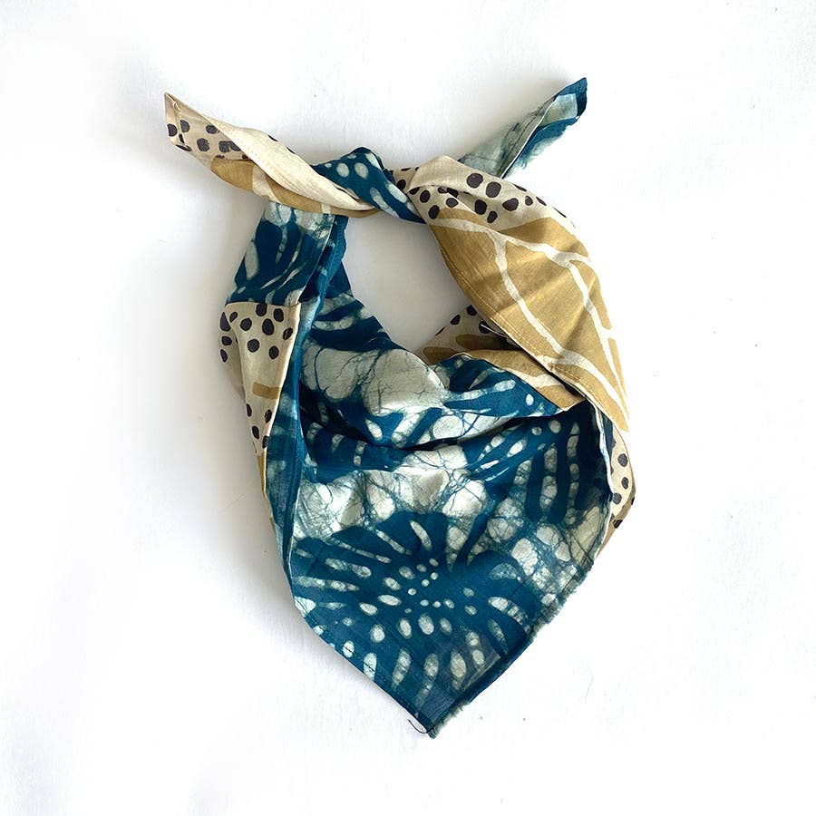 Block Print Head Square Scarf | Zariah - The Collective Park City