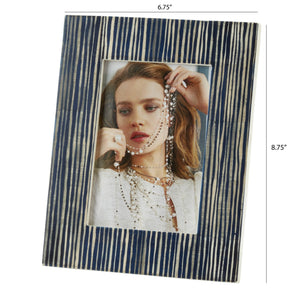 Blue Line Bone Photo Frame - The Collective Park City