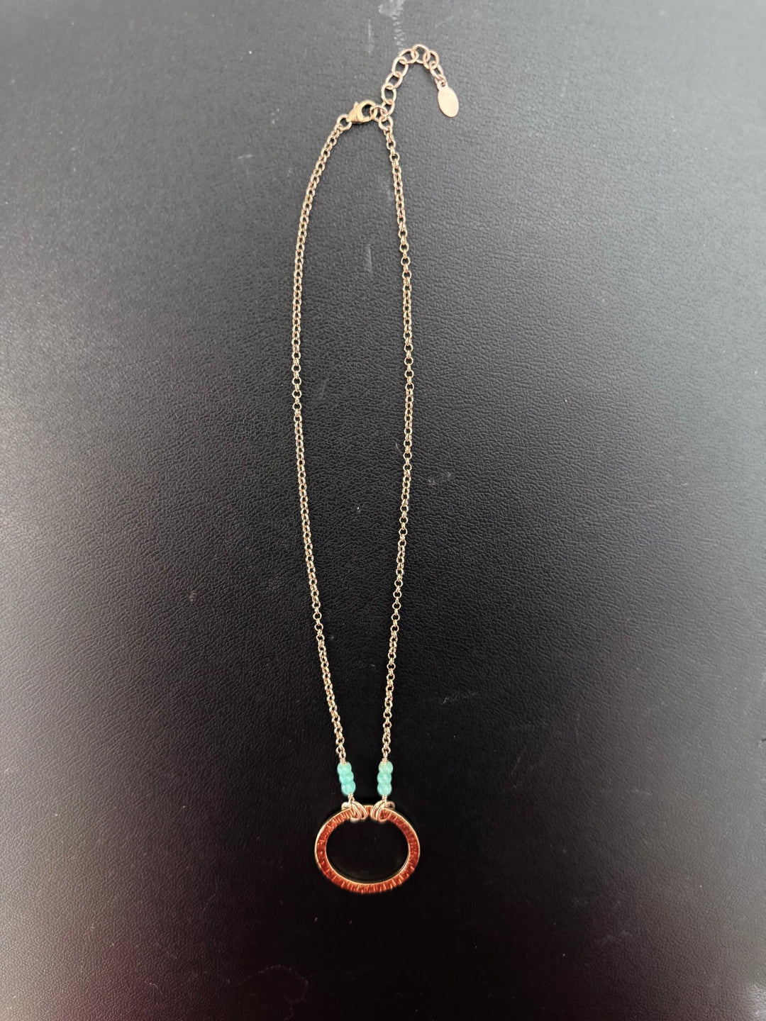 Blue Opal Circle Necklace - The Collective Park City